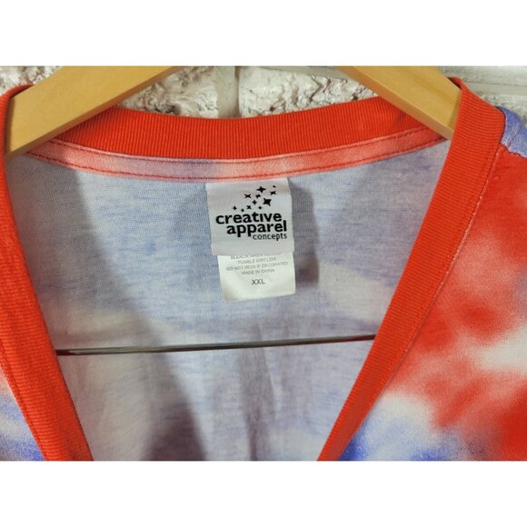 Creative Apparel Mens Shirt XXL 2XL Tee Short Sleeve Florida Casual Red NOV110E - Picture 6 of 8